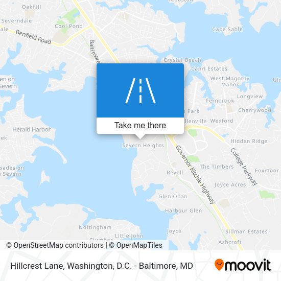 Hillcrest Lane map