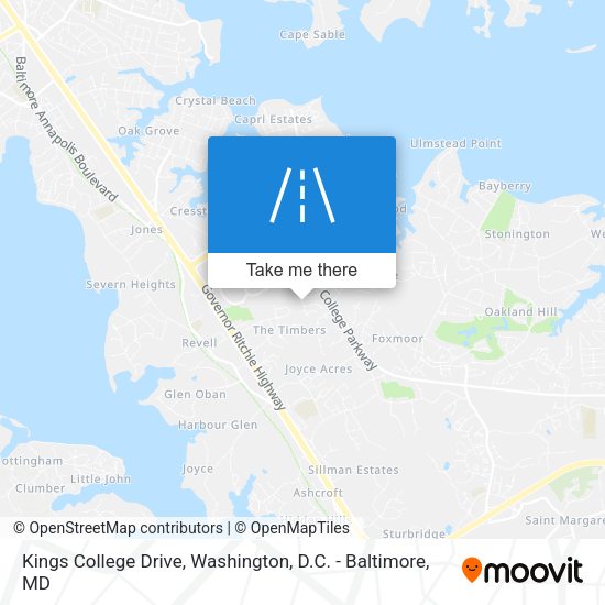 Kings College Drive map