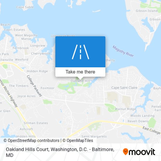 Oakland Hills Court map