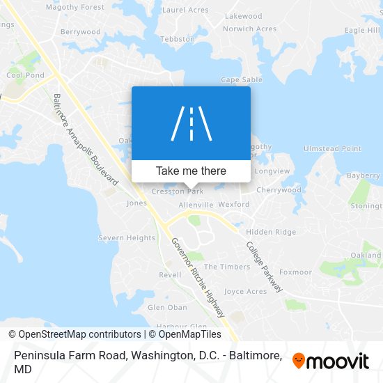 Mapa de Peninsula Farm Road