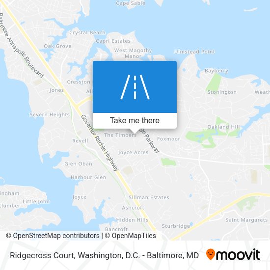 Mapa de Ridgecross Court