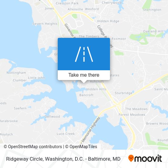 Ridgeway Circle map