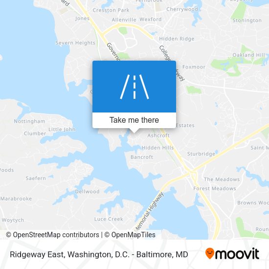 Ridgeway East map