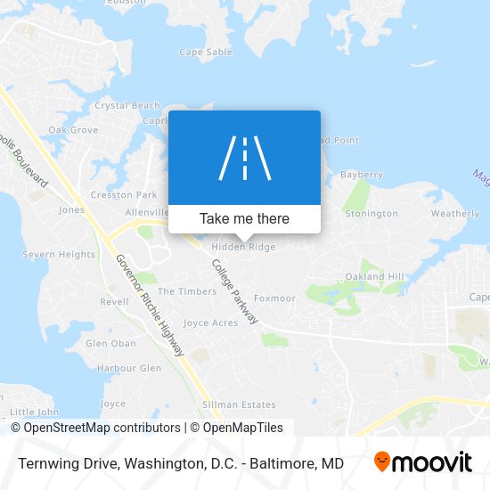 Ternwing Drive map