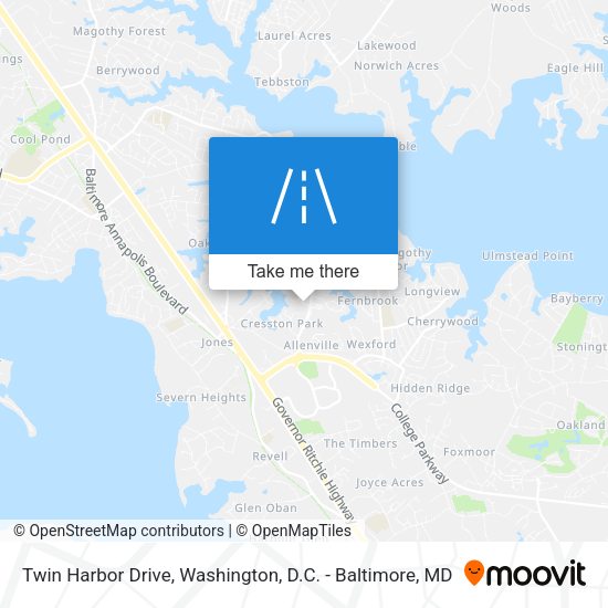 Twin Harbor Drive map
