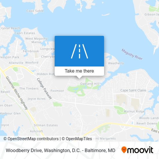Woodberry Drive map
