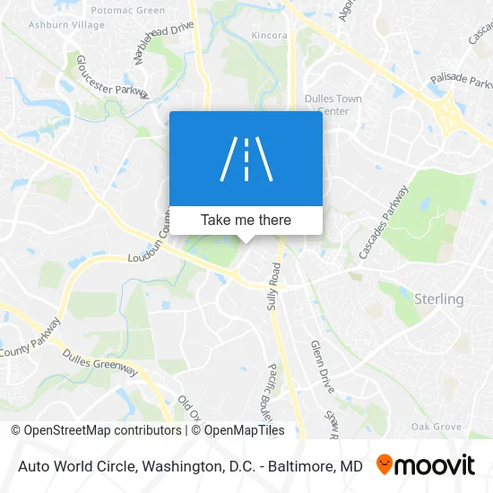 Auto World Circle map