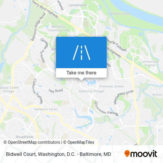 Mapa de Bidwell Court