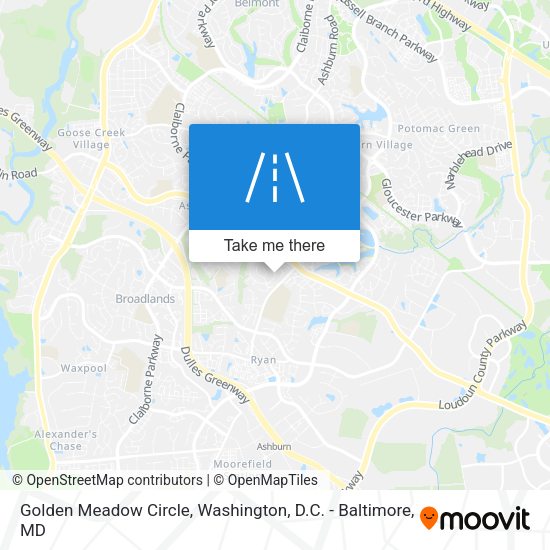 Golden Meadow Circle map