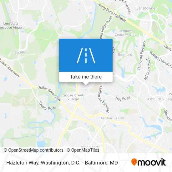 Hazleton Way map