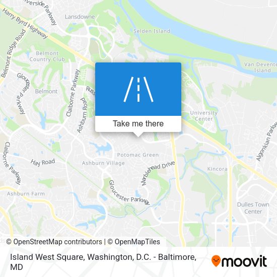 Island West Square map