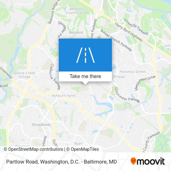 Partlow Road map