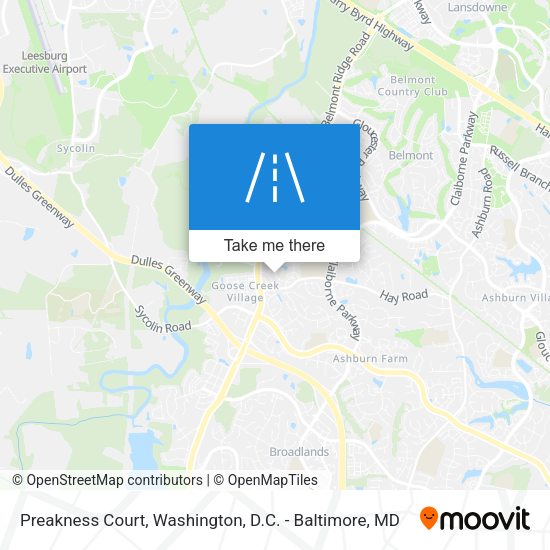 Mapa de Preakness Court