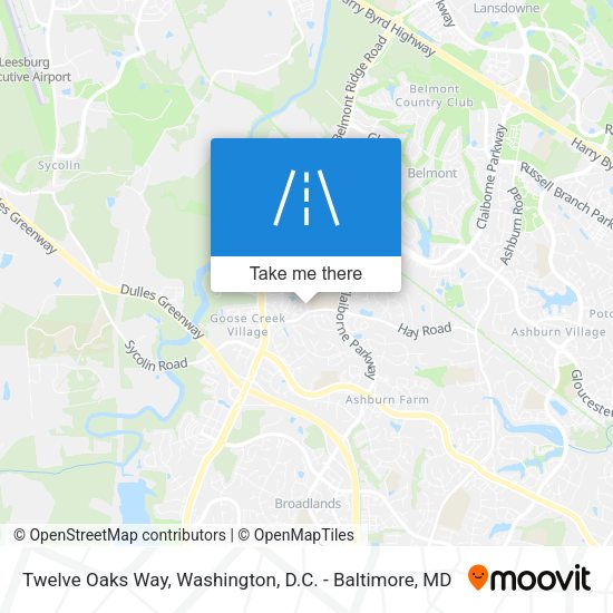 Twelve Oaks Way map