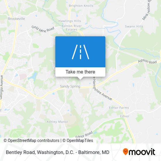 Bentley Road map
