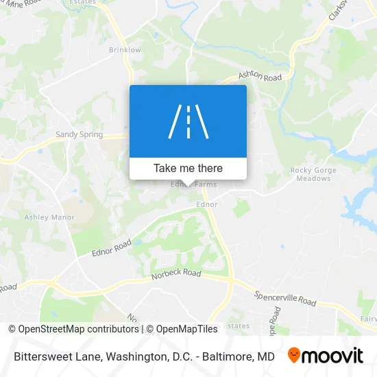 Bittersweet Lane map