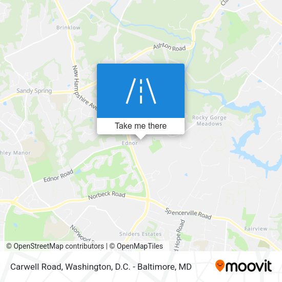Carwell Road map