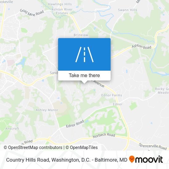Country Hills Road map