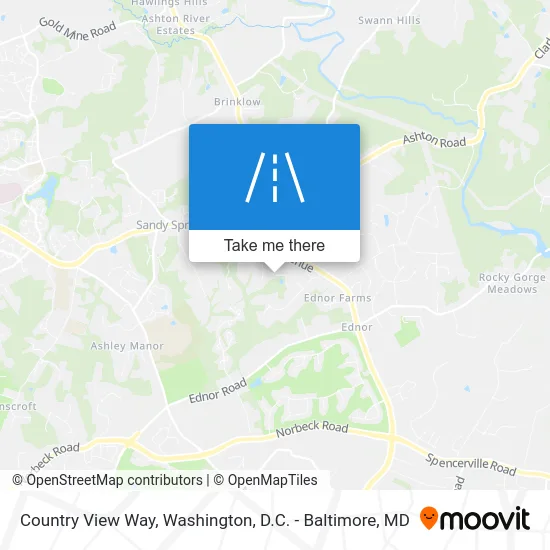 Country View Way map