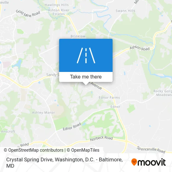 Crystal Spring Drive map