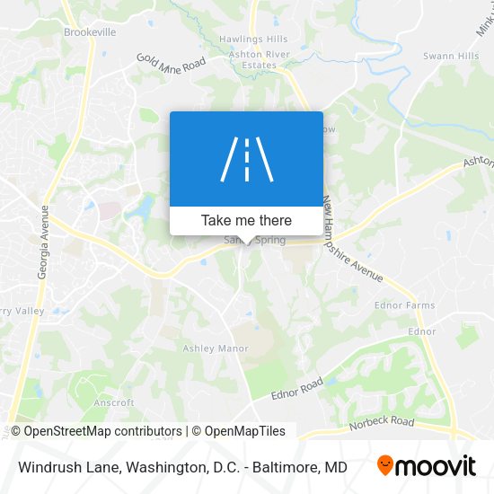 Windrush Lane map