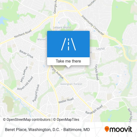 Beret Place map