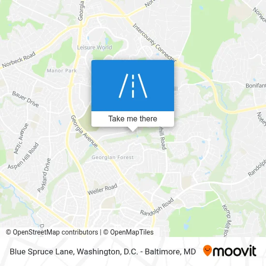 Blue Spruce Lane map