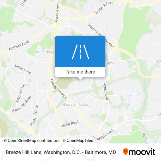 Breeze Hill Lane map