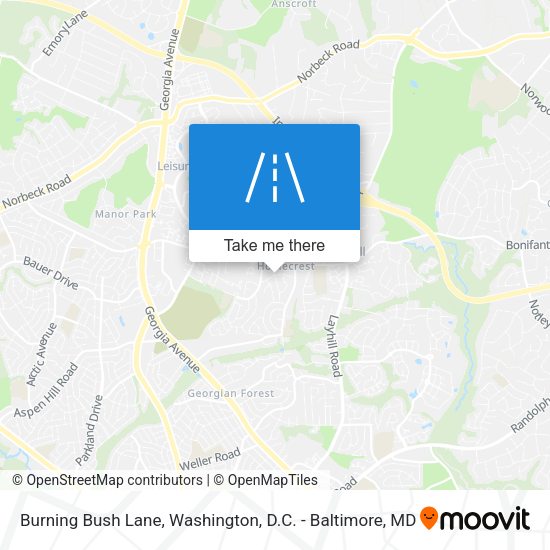 Burning Bush Lane map