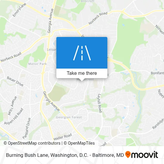 Burning Bush Lane map