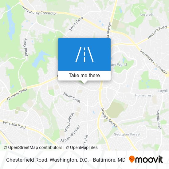 Chesterfield Road map