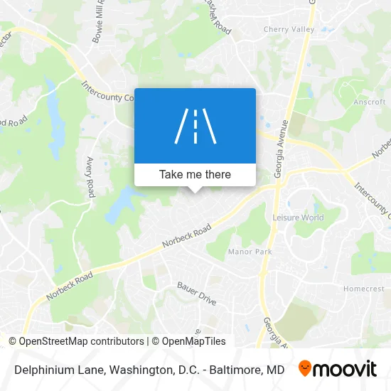 Delphinium Lane map