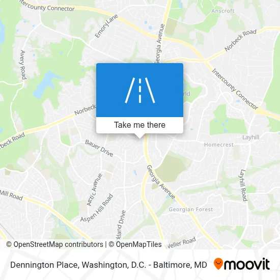 Dennington Place map