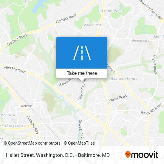 Hallet Street map