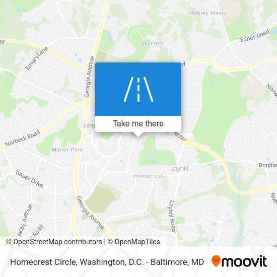 Mapa de Homecrest Circle