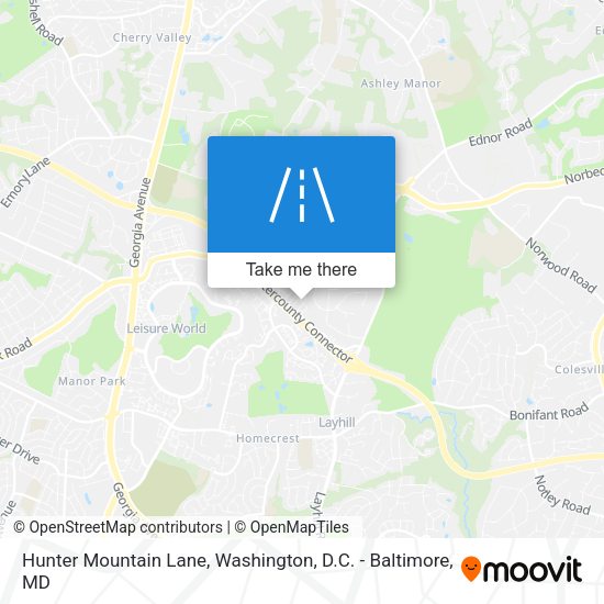 Mapa de Hunter Mountain Lane
