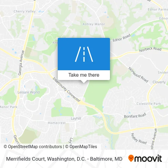Merrifields Court map