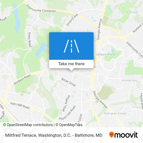 Miltfred Terrace map