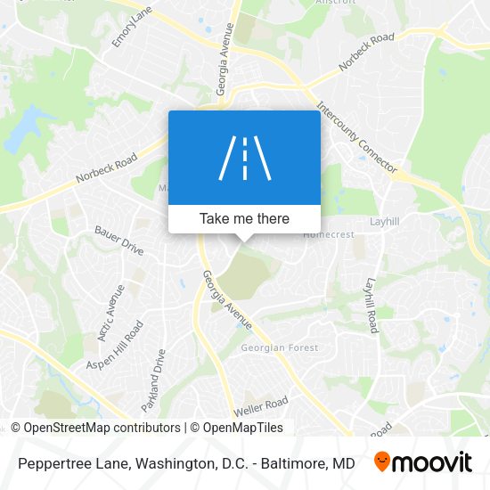 Peppertree Lane map