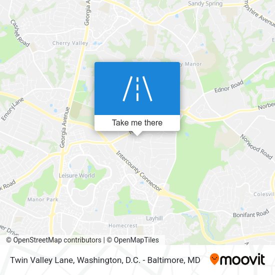 Twin Valley Lane map