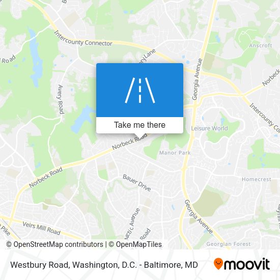 Westbury Road map