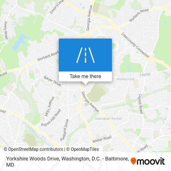 Yorkshire Woods Drive map