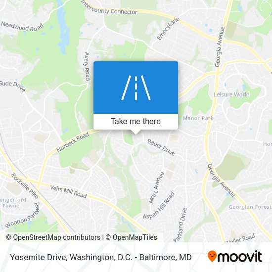 Mapa de Yosemite Drive