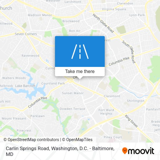 Carlin Springs Road map