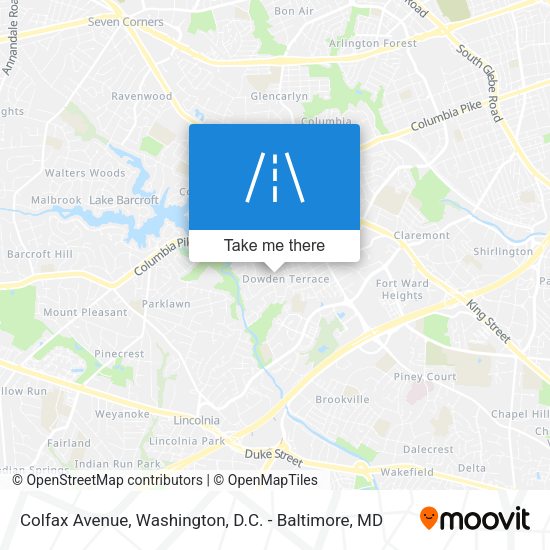 Colfax Avenue map