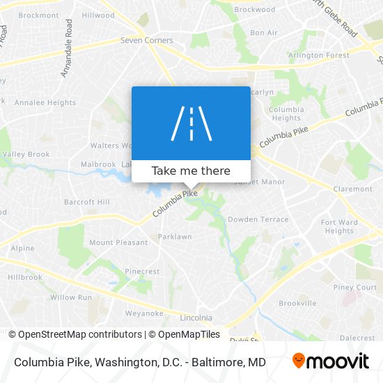 Columbia Pike map