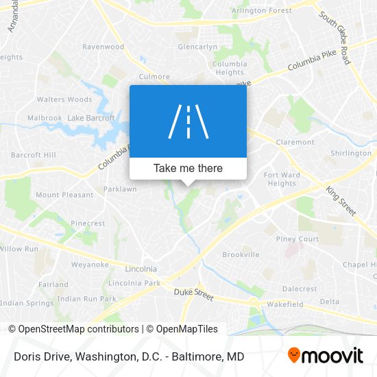 Doris Drive map