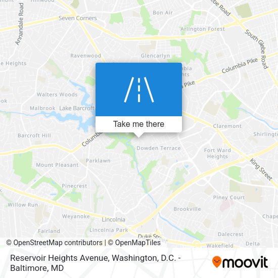 Reservoir Heights Avenue map