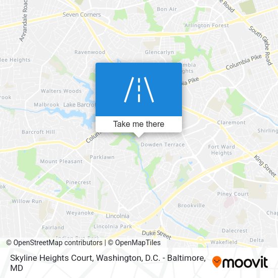 Skyline Heights Court map