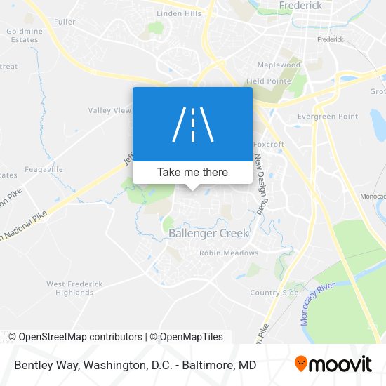 Bentley Way map